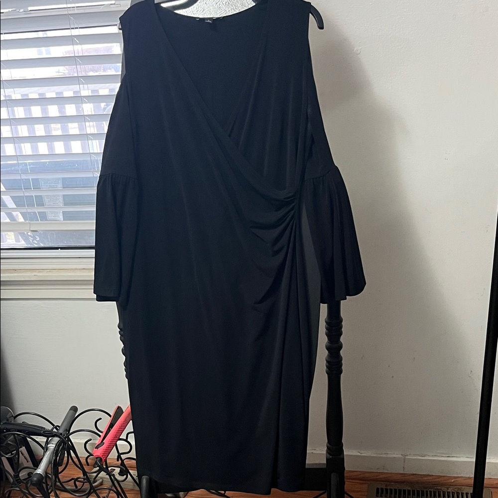 INC International Concepts Elegant Black Long Sleeve Dress